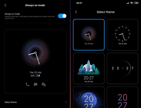 Thiết lập giao diện